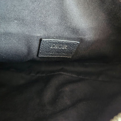 Dior Black Leather Saddle Shoulder Bag for Men