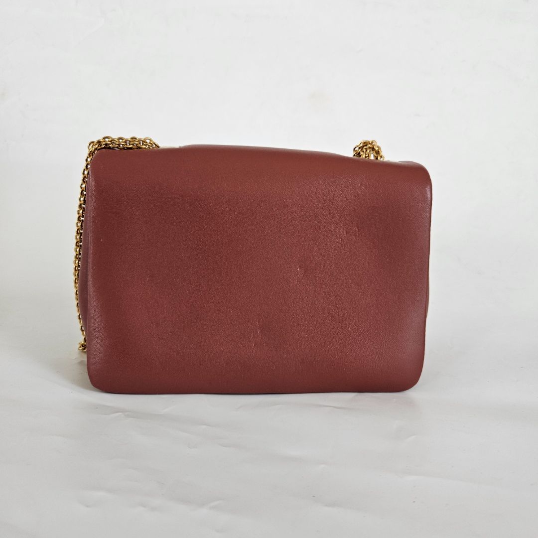 Valentino Garavani One Stud Nappa Bag With Chain Brown