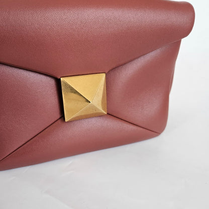 Valentino Garavani One Stud Nappa Bag With Chain Brown