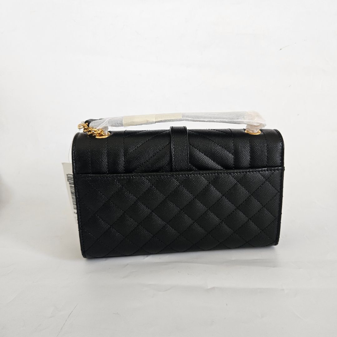 Saint Laurent Small Envelope Bag in Mix Matelassé Grain de Poudre Embossed Leather