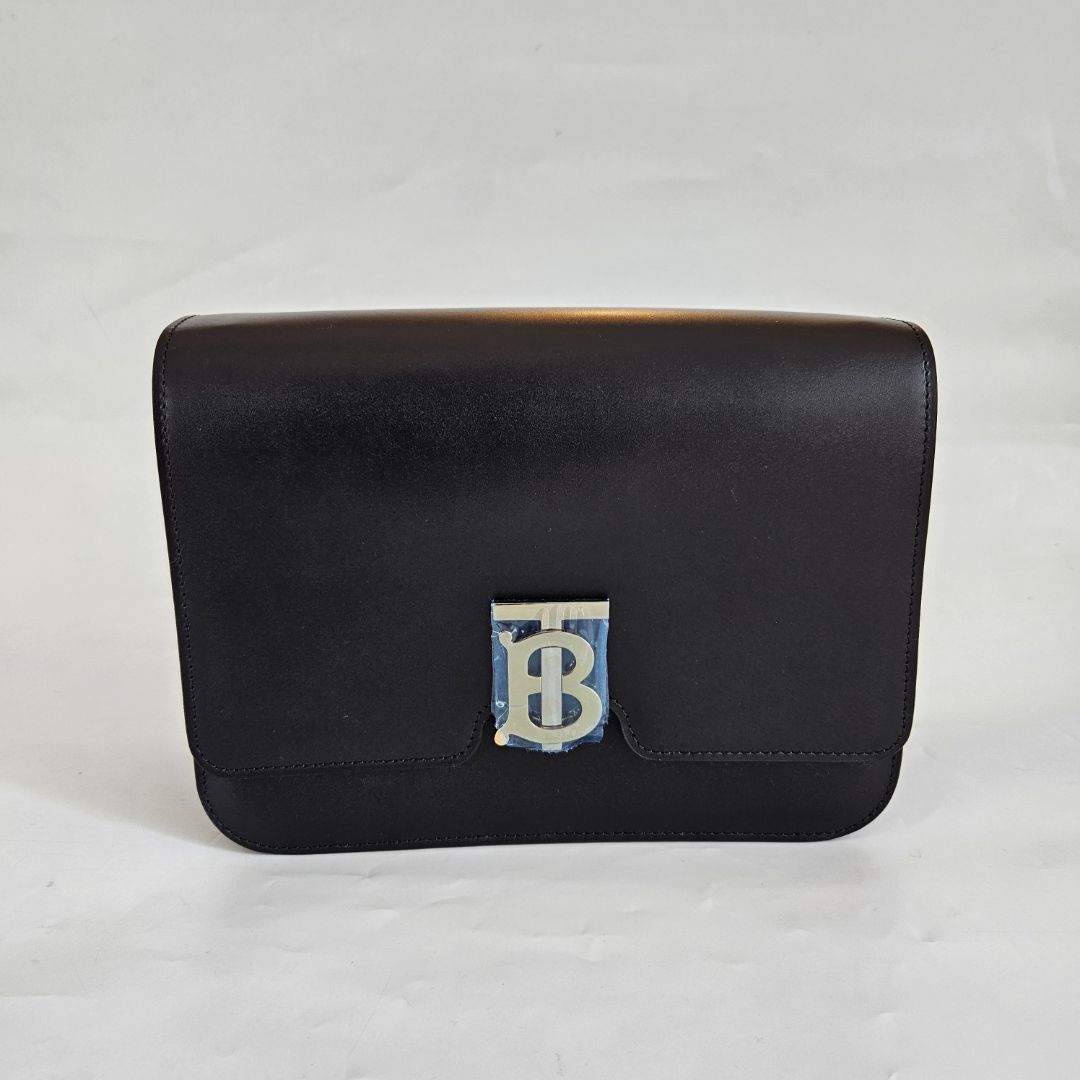 Burberry TB Medium Leather Bag Black