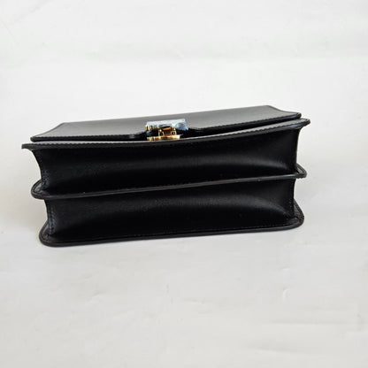Burberry TB Medium Leather Bag Black