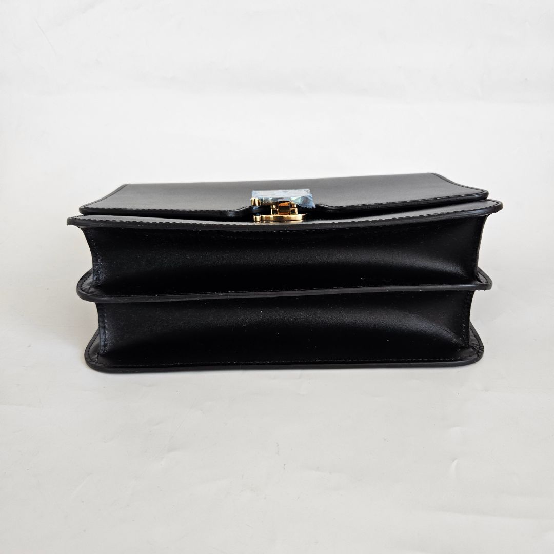 Burberry TB Medium Leather Bag Black