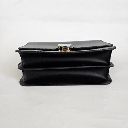 Burberry TB Medium Leather Bag Black