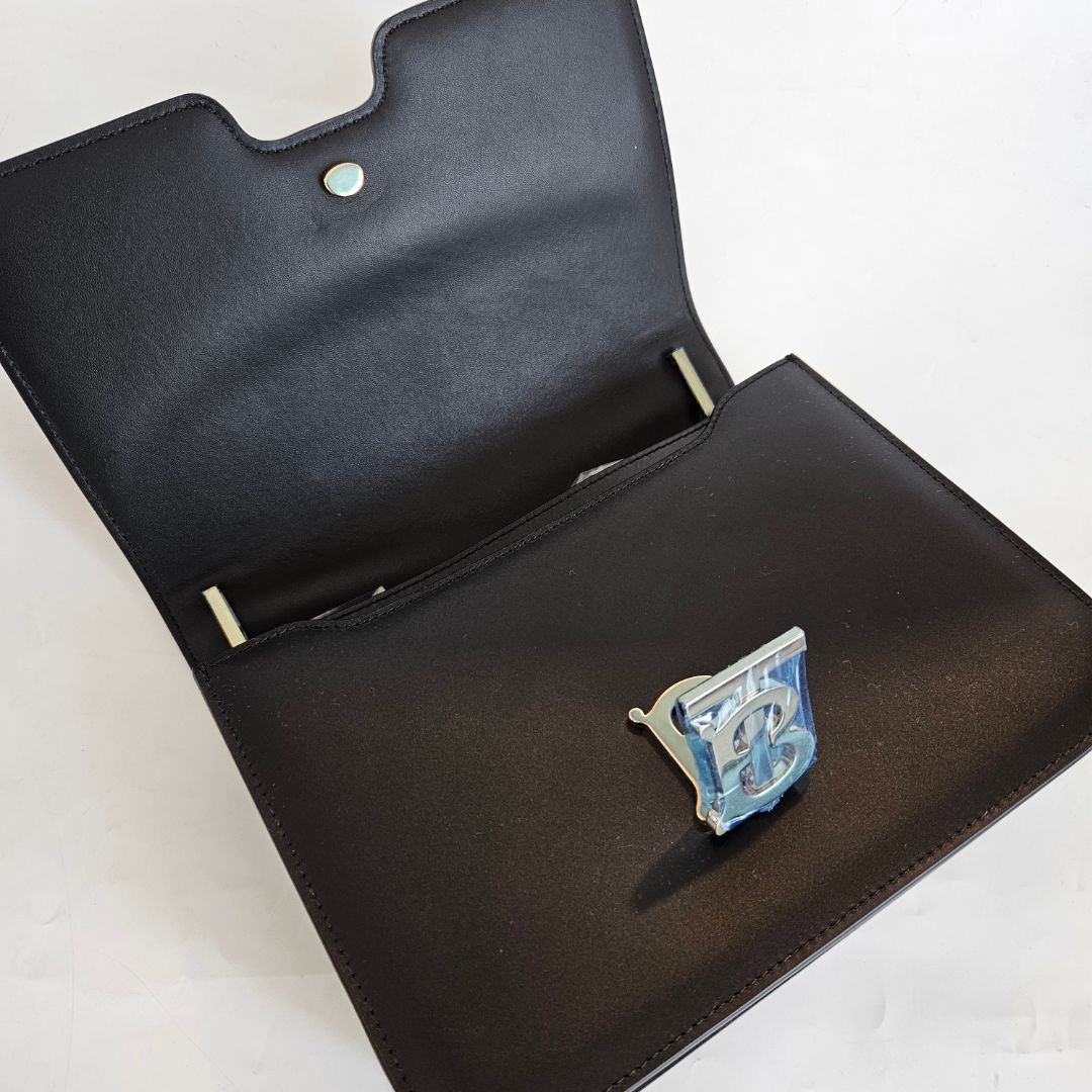 Burberry TB Medium Leather Bag Black