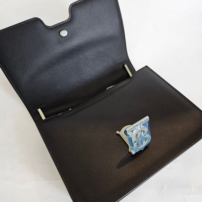 Burberry TB Medium Leather Bag Black