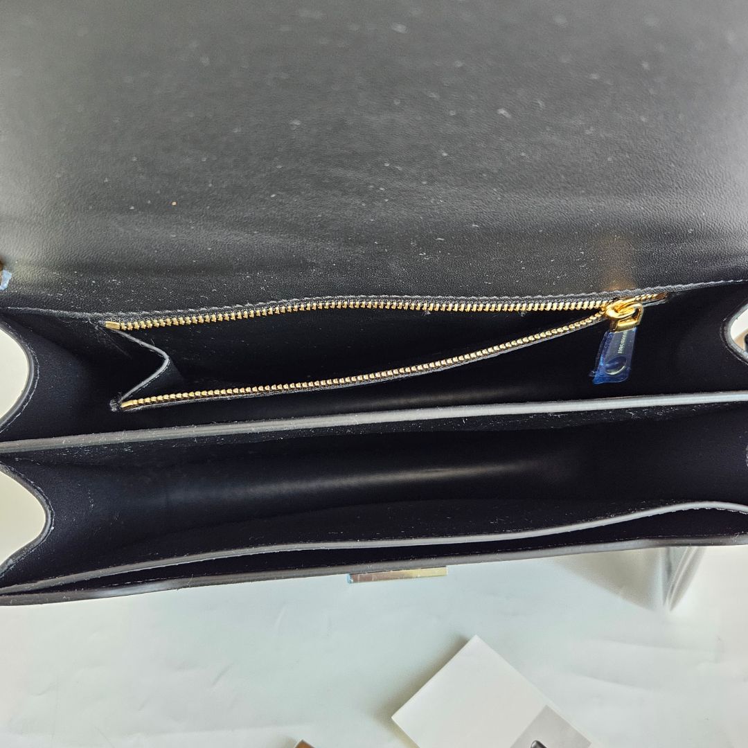 Burberry TB Medium Leather Bag Black