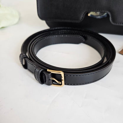 Burberry TB Medium Leather Bag Black