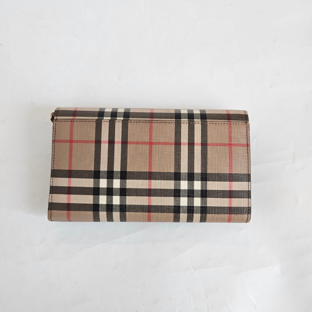 Burberry Hannah Wallet On Strap Vintage Check
