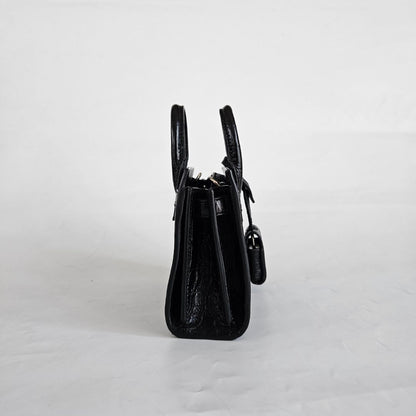 Saint Laurent Toy Sac De Jour Bag in Crocodile Embossed Leather