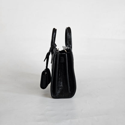 Saint Laurent Toy Sac De Jour Bag in Crocodile Embossed Leather