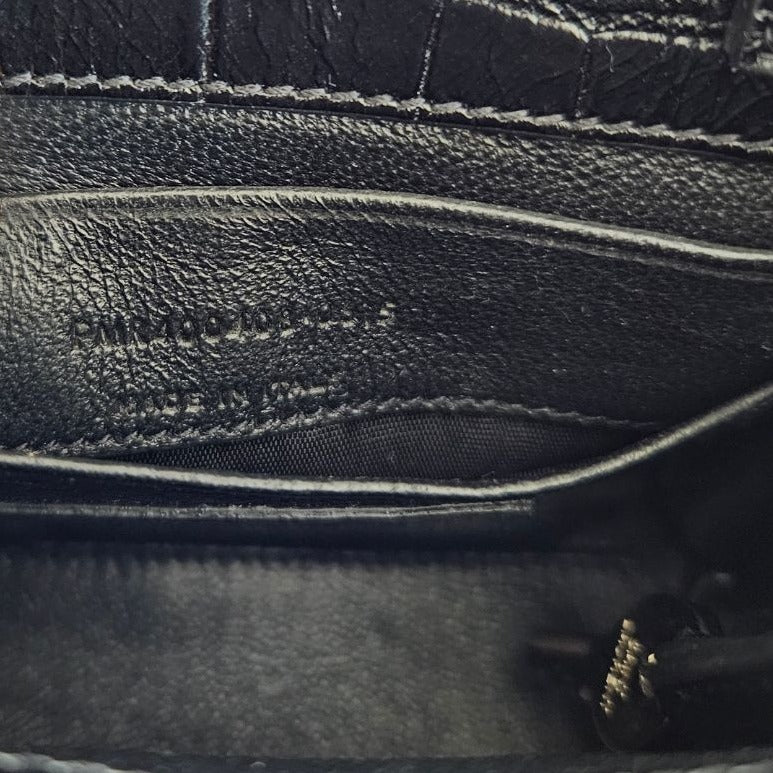 Saint Laurent Toy Sac De Jour Bag in Crocodile Embossed Leather