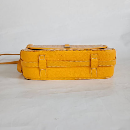 Goyard Belvedere MM Yellow Crossbody Bag
