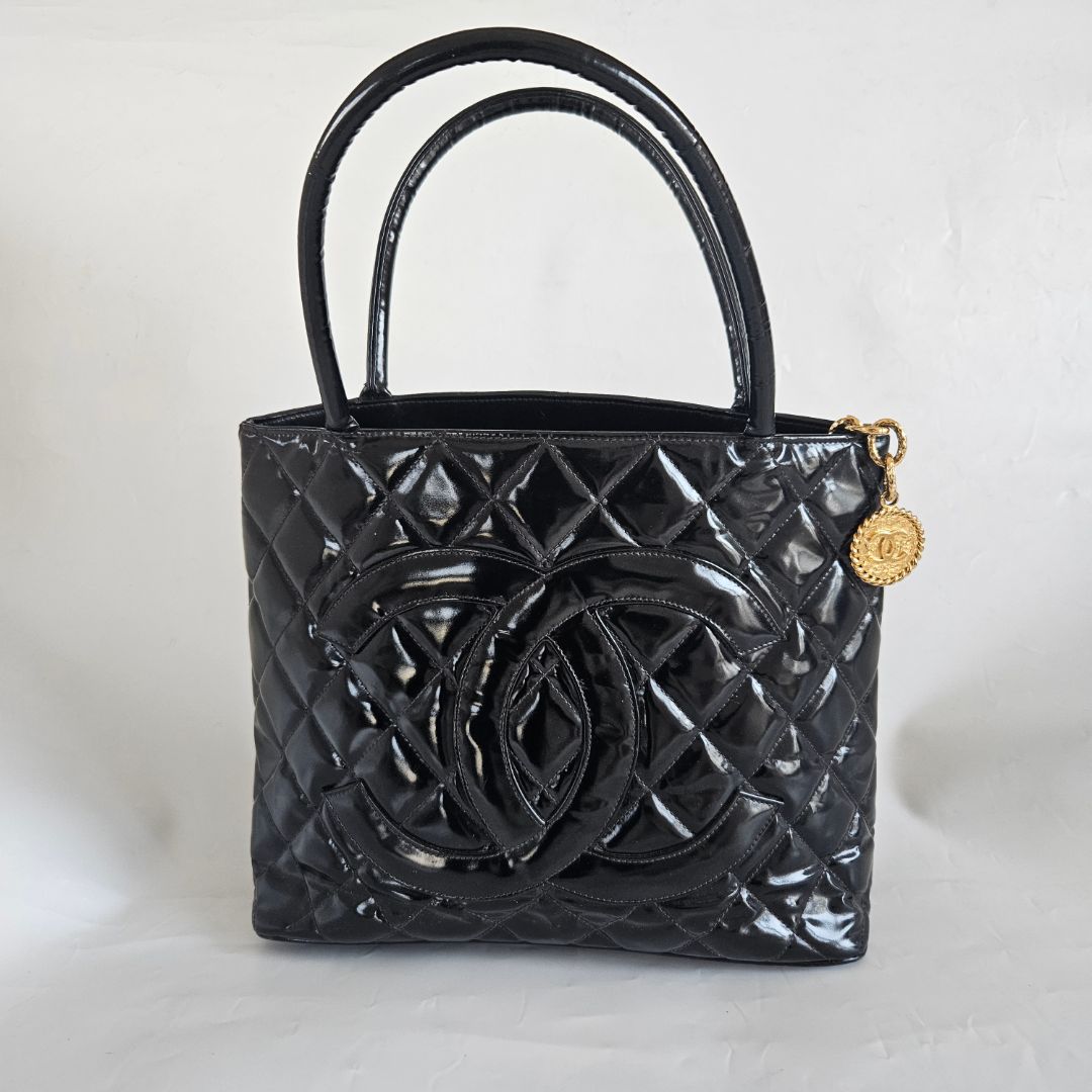 Chanel Madellion Patent Leather Vintage