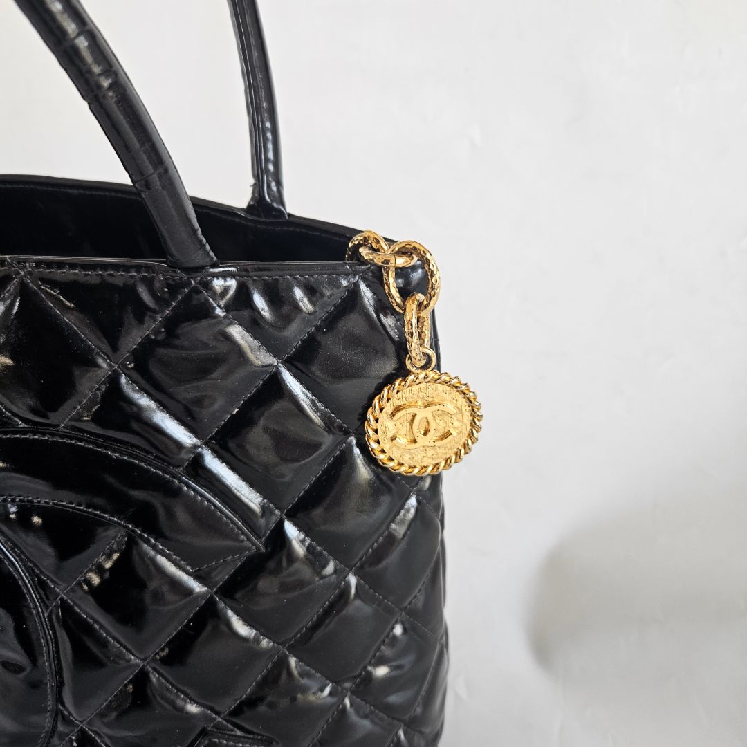 Chanel Madellion Patent Leather Vintage