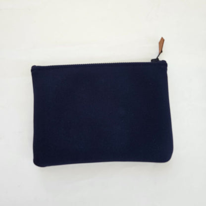Hermes Clutch bag polyamide navy accessory case Truth Flat MM