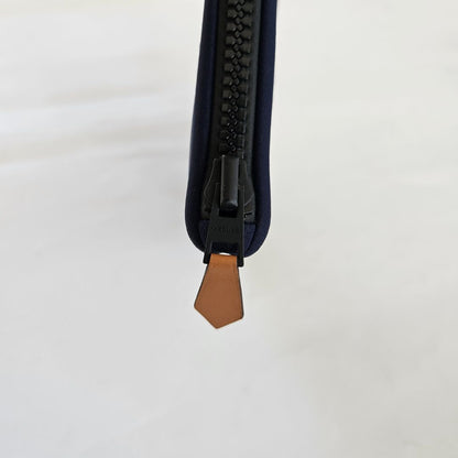 Hermes Clutch bag polyamide navy accessory case Truth Flat MM