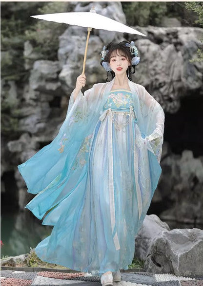 Chinese HanFu Fairytale Green Evening Dresses Birthday Prom Dresses ED02073