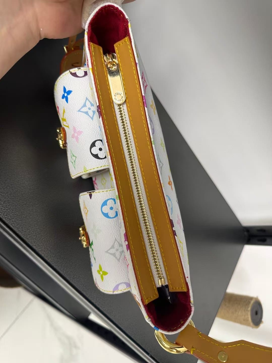 Louis Vuitton  Monogram Multicolor Lodge PM White