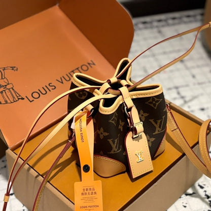 LOUIS VUITTON NOÉ PURSE BROWN 11CM M57099