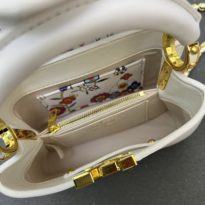 LOUIS VUITTON X MURAKAMI CAPUCINES EAST WEST MINI WHITE 21CM M13246
