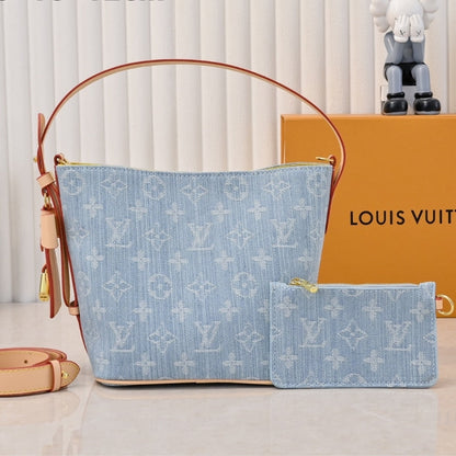 LOUIS VUITTON ALL IN BB MONOGRAM DENIM BLUE 18CM