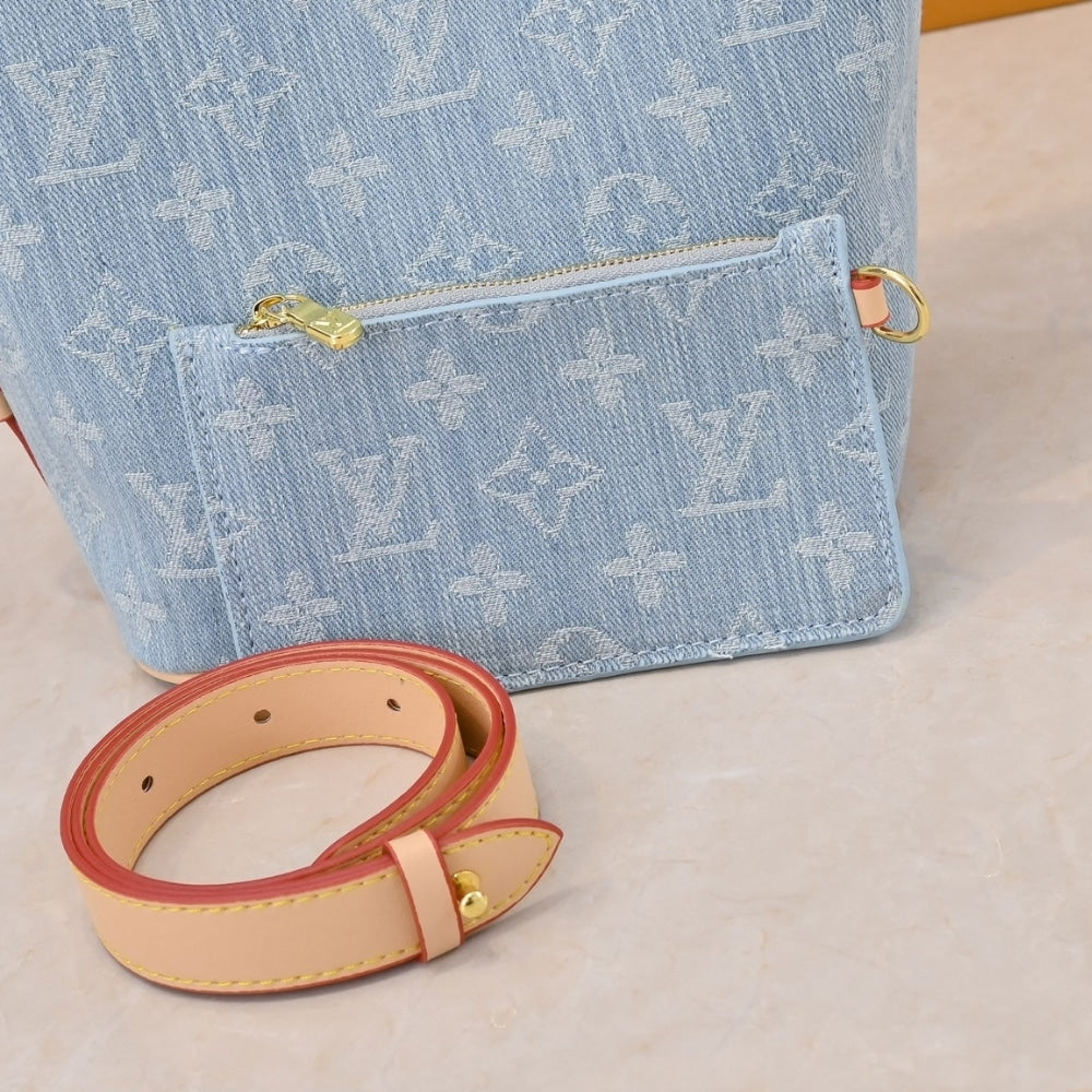 LOUIS VUITTON ALL IN BB MONOGRAM DENIM BLUE 18CM
