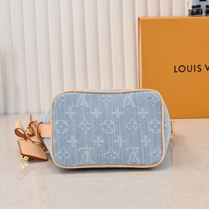 LOUIS VUITTON ALL IN BB MONOGRAM DENIM BLUE 18CM