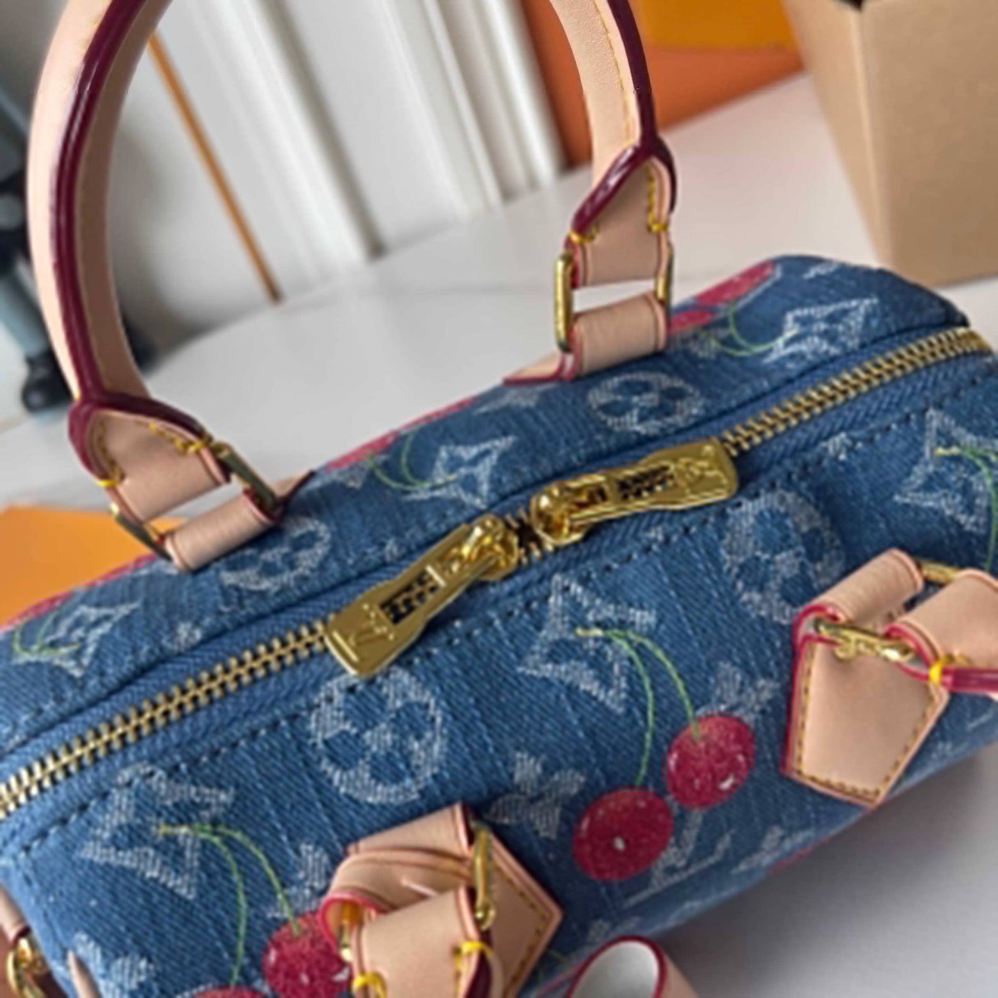 LOUIS VUITTON X TAKASHI MURAKAMI SPEEDY BANDOULIÈRE 20 MONOGRAM DENIM BLUE 20CM