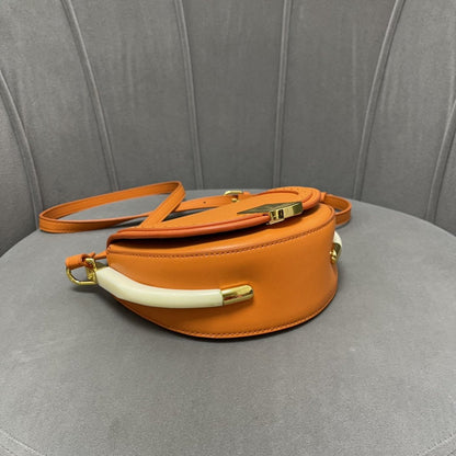 Fendi Moonlight Clementine Orange  Satchel Crossbody Bag