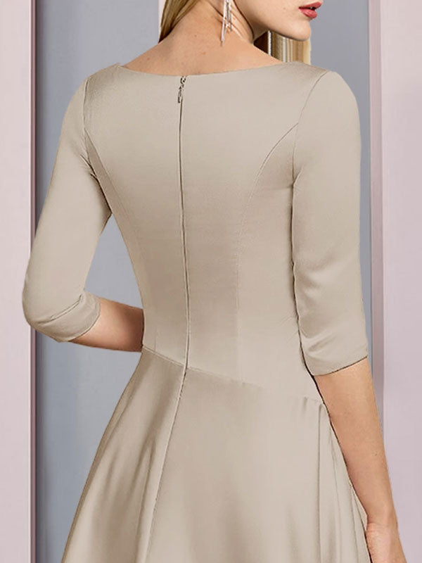 Pleated Airy Satin Wedding Gowns