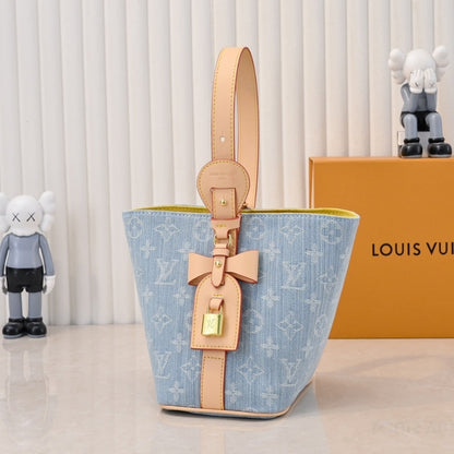 LOUIS VUITTON ALL IN BB MONOGRAM DENIM BLUE 18CM