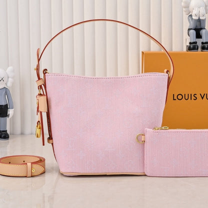 LOUIS VUITTON ALL IN BB MONOGRAM DENIM PINK 18CM