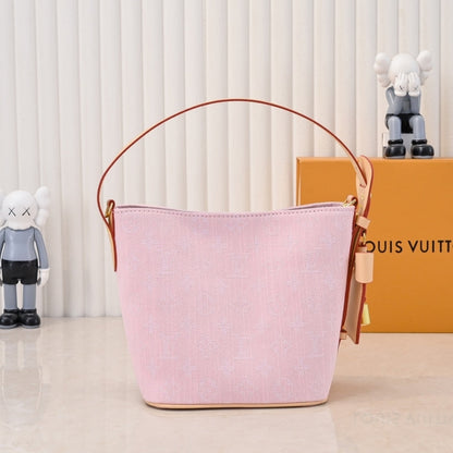 LOUIS VUITTON ALL IN BB MONOGRAM DENIM PINK 18CM