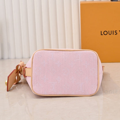 LOUIS VUITTON ALL IN BB MONOGRAM DENIM PINK 18CM