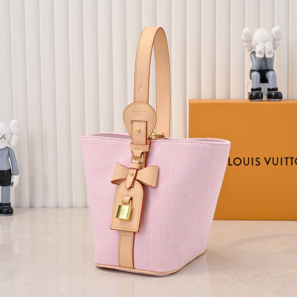LOUIS VUITTON ALL IN BB MONOGRAM DENIM PINK 18CM