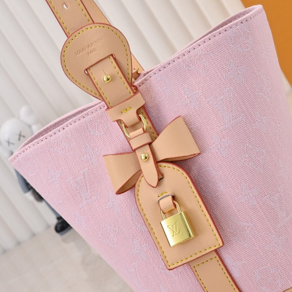 LOUIS VUITTON ALL IN BB MONOGRAM DENIM PINK 18CM