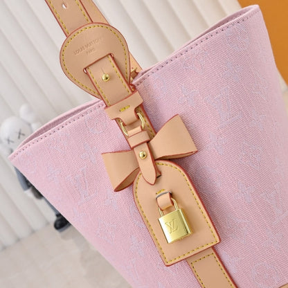 LOUIS VUITTON ALL IN BB MONOGRAM DENIM PINK 18CM