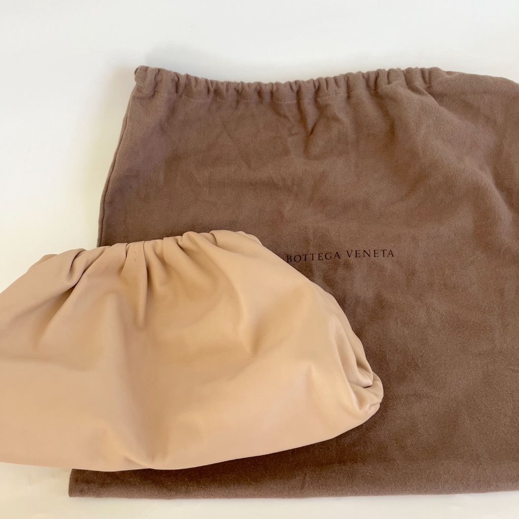 Bottega Veneta Tan Leather The Pouch Clutch