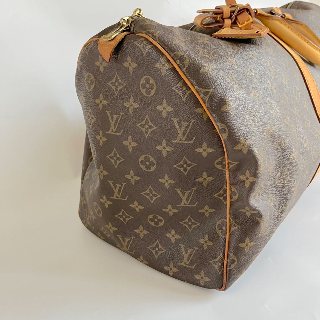 Louis Vuitton brown monogram canvas Keepall 55 Duffel vintage bag