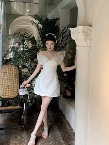 A Line Short Evening Dress Cocktail Dresses Short Birthday Party Dress   fg7884