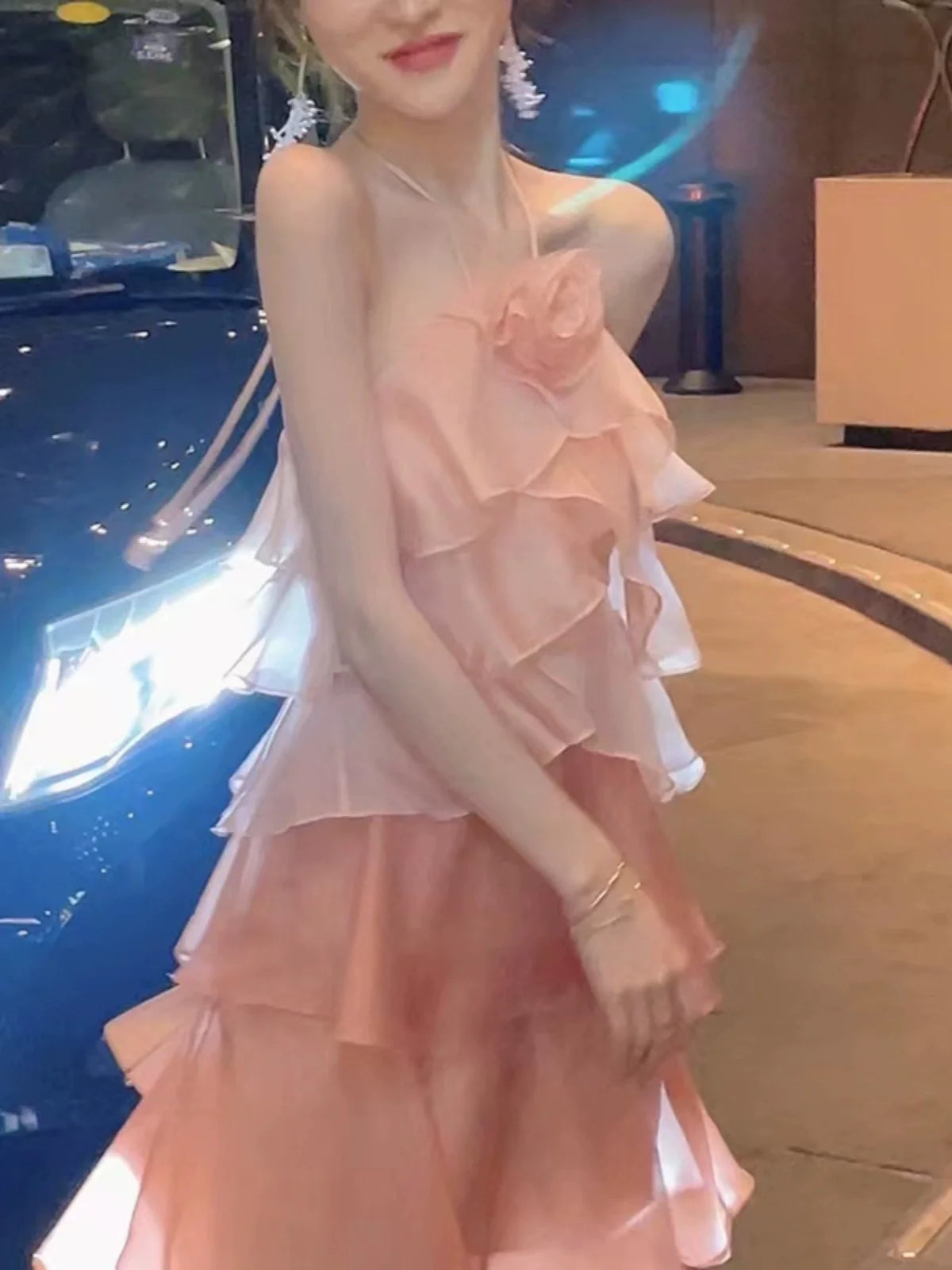 A Line Halter Short Evening Dress Cocktail Dresses Short Birthday Party Dress   fg7885