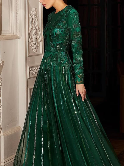 Mesh Sequins Temperament Party Women's Dress