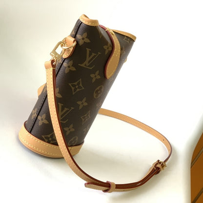 LOUIS VUITTON FOLD ME POUCH MONOGRAM CANVAS BROWN 14CM M80874