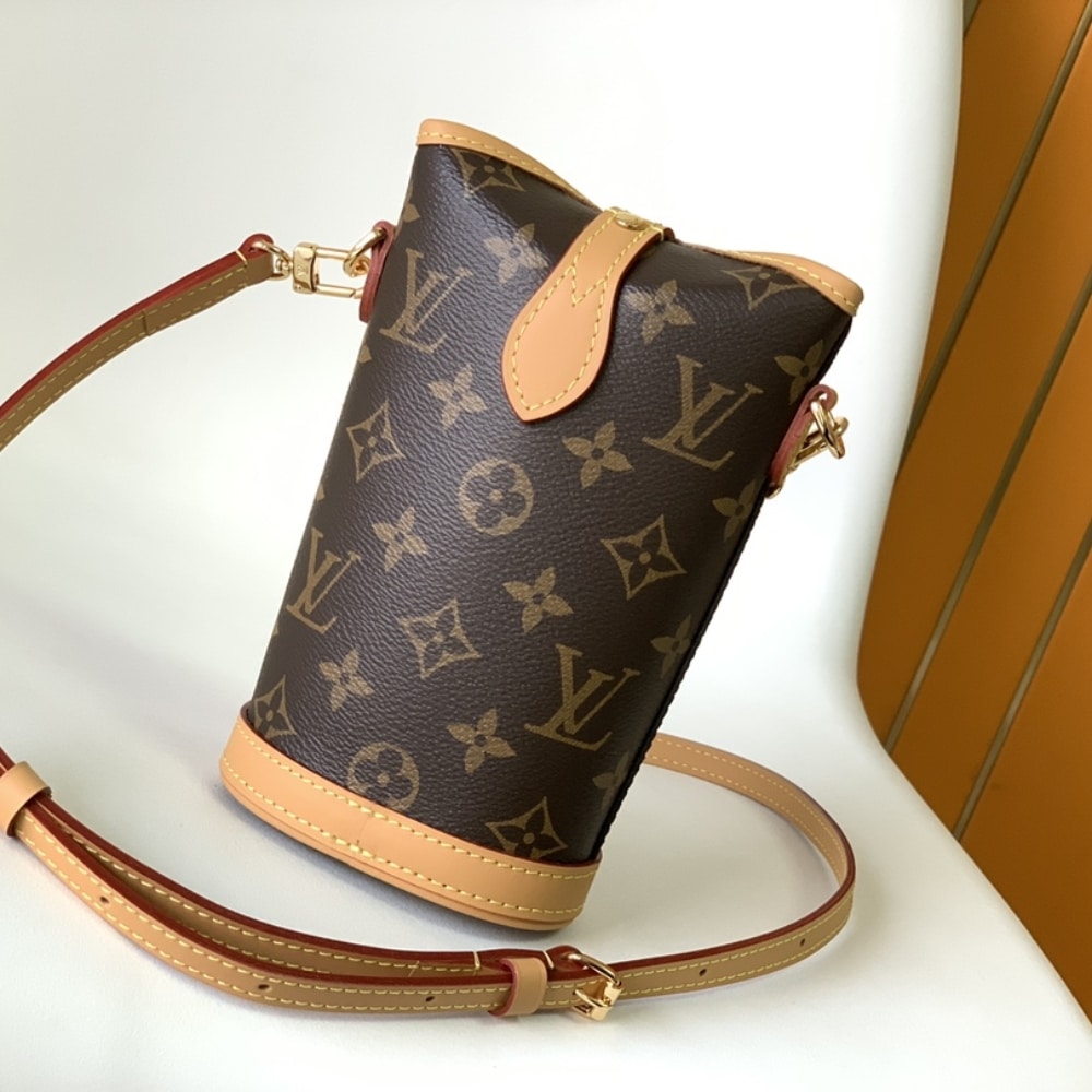 LOUIS VUITTON FOLD ME POUCH MONOGRAM CANVAS BROWN 14CM M80874