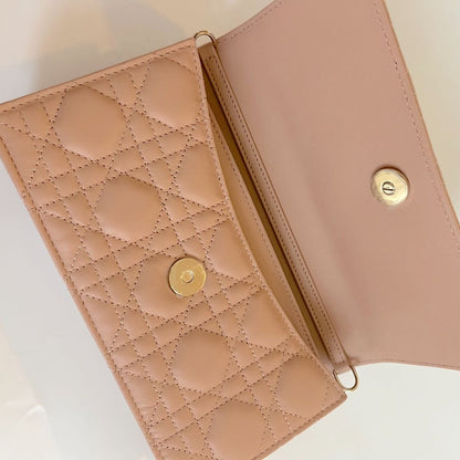 Dior Lady Dior top handle clutch bag