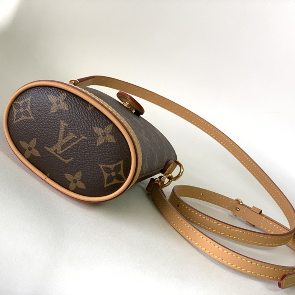 LOUIS VUITTON FOLD ME POUCH MONOGRAM CANVAS BROWN 14CM M80874