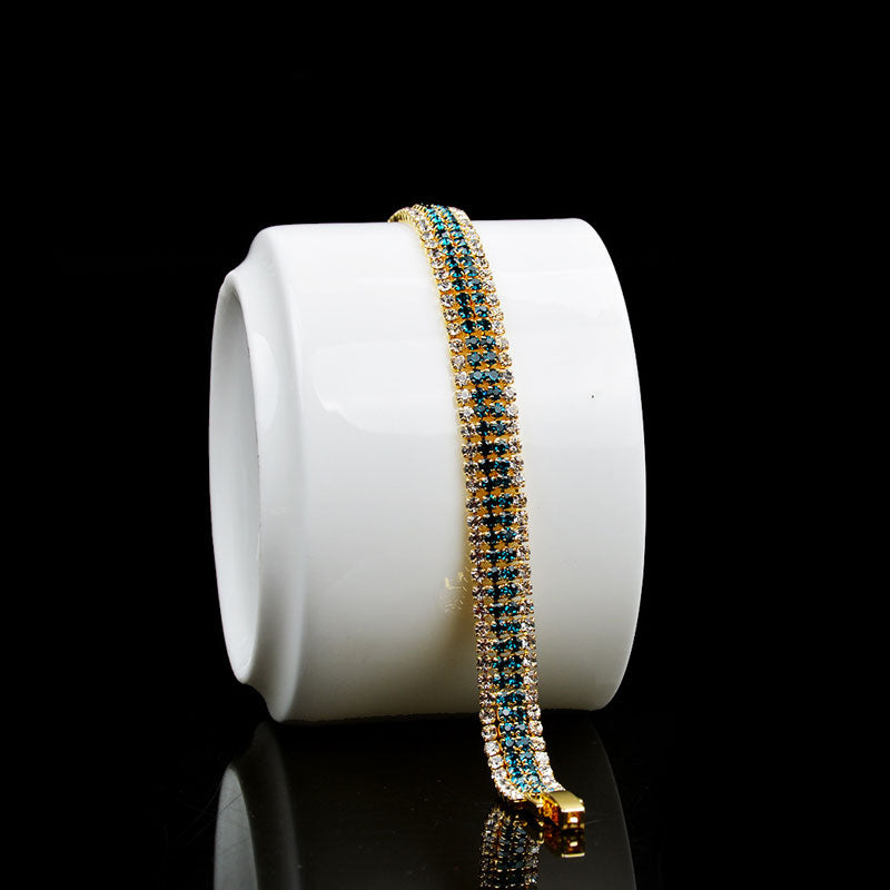 Crystal Gold Simple Full Diamonds Women's Bracelet