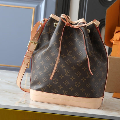LOUIS VUITTON NOÉ BUCKET BAG MONOGRAM BROWN 36CM M46976