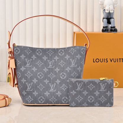 LOUIS VUITTON ALL IN BB MONOGRAM DENIM GREY 18CM